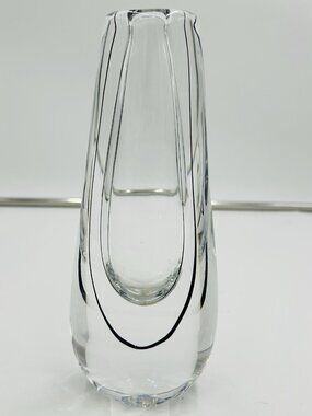 Kosta Vicke Lindstrand Swedish Clear with Black Filament 9.25" Vase LH1414